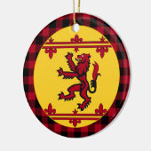 Schots patriottische vlag, Rampant, plaid, Schotla Keramisch Ornament (Links)