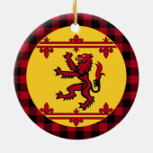 Schots patriottische vlag, Rampant, plaid, Schotla Keramisch Ornament (Achterkant)