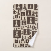 Schots patroon - Houten textuur Bad Handdoek (Handdoek)