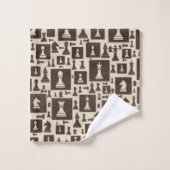 Schots patroon - Houten textuur Bad Handdoek (Wasdoekje)