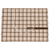 Schots patroon tartan brown beige red groot cadeauzakje (Voorkant)