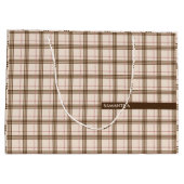 Schots patroon tartan brown beige red groot cadeauzakje (Achterkant)