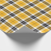 Schots patroonpatroon, geel zwart cadeaupapier (Hoek)