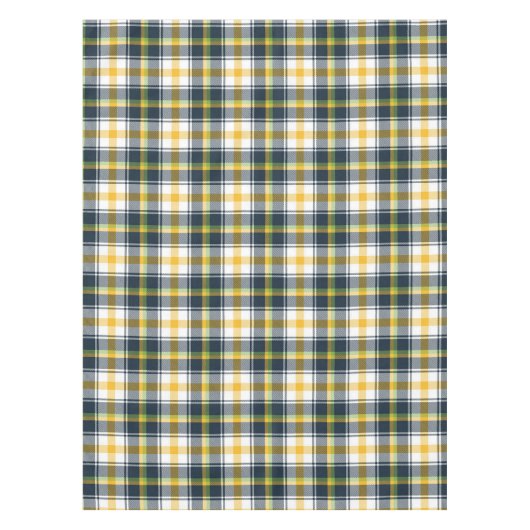 Schots patroonpatroon met blauwe en gele tartan tafelkleed (Voorkant)
