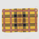Schots patroonrood met Tartan Yellow Red Black Golfhanddoek (Horizontaal)