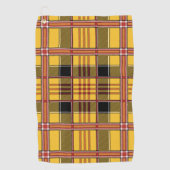Schots patroonrood met Tartan Yellow Red Black Golfhanddoek (Voorkant)
