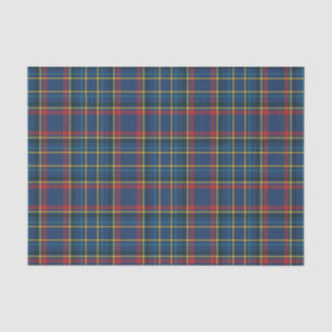 Schots Plaid in rood en blauw Tissuepapier