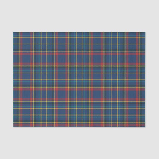 Schots Plaid in rood en blauw Tissuepapier (Voorkant)