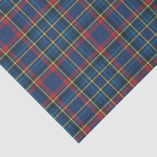 Schots Plaid in rood en blauw Tissuepapier (Detail)