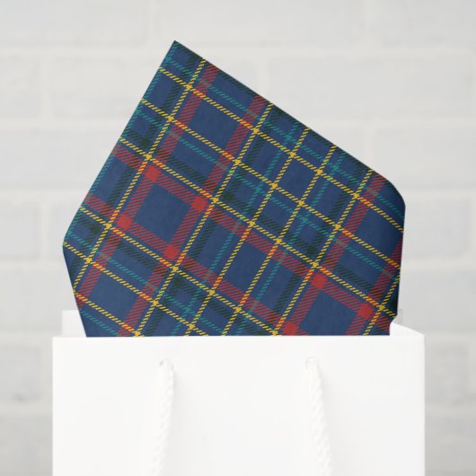  Schots Plaid in rood en blauw Tissuepapier (Cadeauzakje)
