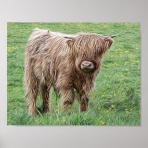 Schots poster voor de foto van de Schotse hoogland