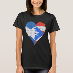 Schots-Puerto Ricaans vlaggenhart T-shirt