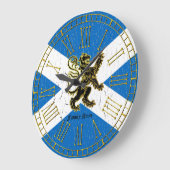 Schots Rampant Flag Personaliseren Grote Klok (Hoek)