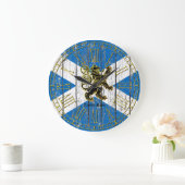 Schots Rampant Flag Personaliseren Grote Klok (Huis)