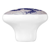 Schots Rampant Lion Navy Blue Celtic Knot Keramische Knop (Zijkant)