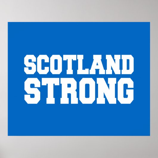 Schots Referendum Schotland op Blauw Poster (Voorkant)