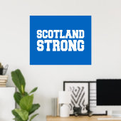 Schots Referendum Schotland op Blauw Poster (Thuiskantoor)