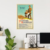 Schots Regiment Wervingsfolder WWII Brits Poster (Thuiskantoor)