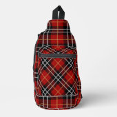 Schots rood en zwart Tartan Plaid Sling Bag (Voorkant)