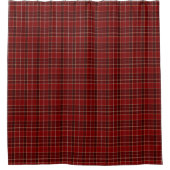 Schots-rood-maroon toneel-schoengordijn douchegordijn (Voorkant)