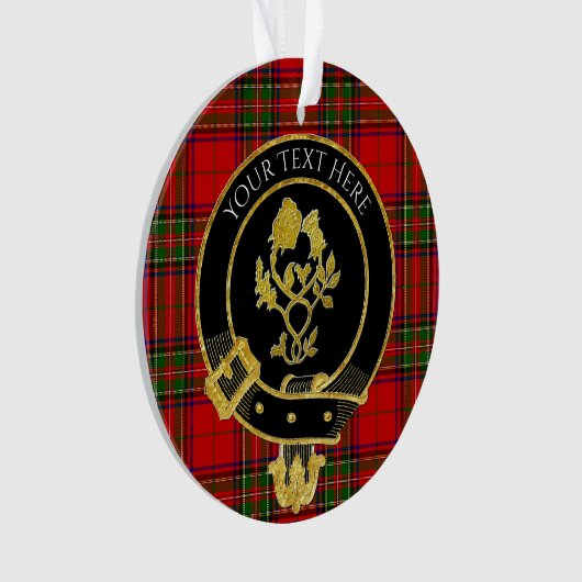 Schots Roos Crest Thistle Tartan Ornament (voorkant)