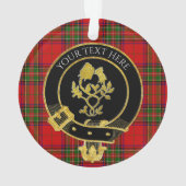 Schots Roos Crest Thistle Tartan Ornament (achterkant)