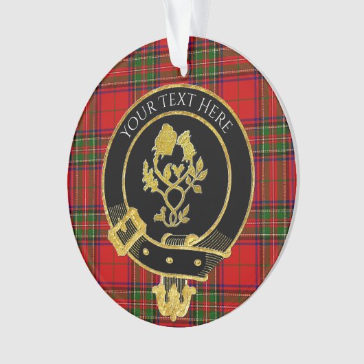 Schots Roos Crest Thistle Tartan Ornament (voorkant)
