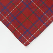 Schots Roos Modern Red Classic Tartan Fleece Deken (Hoek)