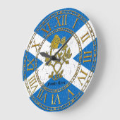 Schots Roos Thistle Flag personaliseren Grote Klok (Hoek)