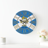 Schots Roos Thistle Flag personaliseren Grote Klok (Huis)