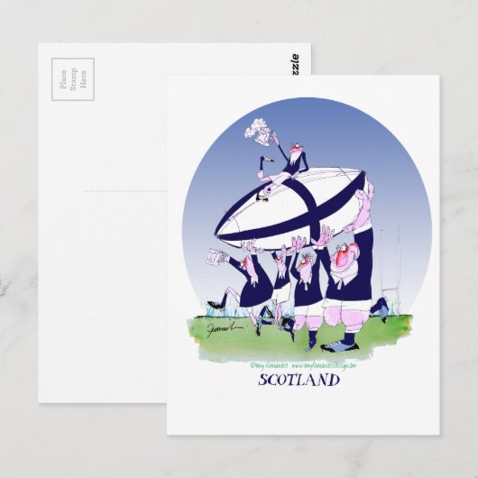 Schots rugbygejuich, Tony Fernandes Briefkaart (Voorkant / Achterkant)