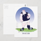 Schots rugbyspeler Tony Fernandes Briefkaart (Voorkant / Achterkant)