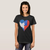 Schots-Samoan Flag Heart T-shirt (Voorkant volledig)