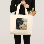 Schots schottenscottie voor zwarte en piepende sch grote tote bag (Voorkant (product))