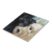 Schots schottenscottie voor zwarte en piepende sch tegeltje (Zijkant)