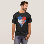 Schots-Servisch vlaggenhart T-shirt (Voorkant volledig)