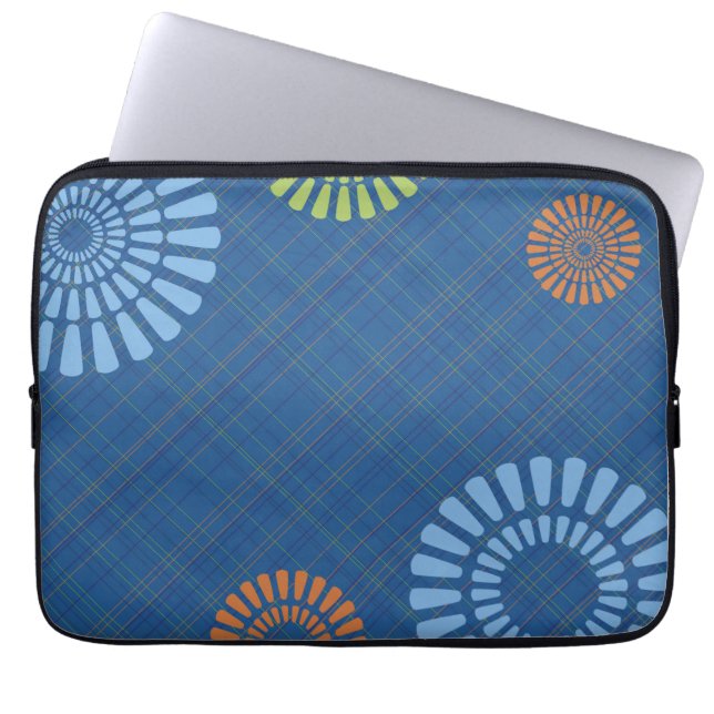 Schots Sleeve voor een Bright Blue Pset-laptop (Voorkant)
