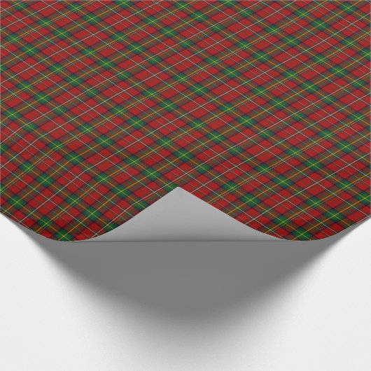 Schots tangbord met tartan speldenpapier cadeaupapier (Hoek)