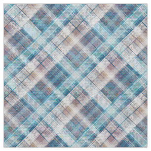 Schots tartan blauwe grijze klassieke retro stof
