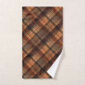 Schots tartan bruin oranje zwarte klassieker bad handdoek (Handdoek)