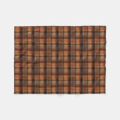 Schots tartan bruin oranje zwarte klassieker fleece deken (Voorkant (Horizontaal))
