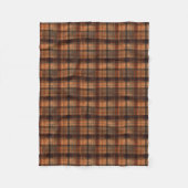 Schots tartan bruin oranje zwarte klassieker fleece deken (Voorkant)