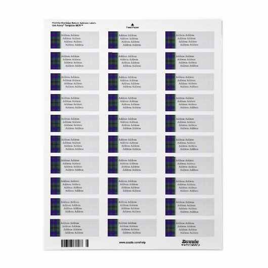 Schots tartan etiket (Full Sheet)