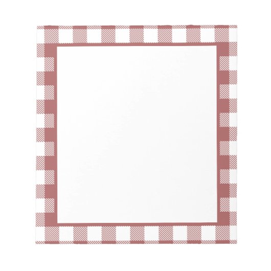 Schots tartan patroon rode en witte leraar notitieblok (Voorkant)