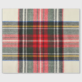 Schots tartanpatroon. Rood- en witte wolvlecht Cadeaupapier (Vlak)
