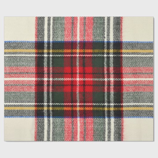Schots tartanpatroon. Rood- en witte wolvlecht Cadeaupapier (Vlak)