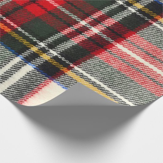 Schots tartanpatroon. Rood- en witte wolvlecht Cadeaupapier (Hoek)