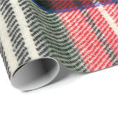 Schots tartanpatroon. Rood- en witte wolvlecht Cadeaupapier (Rol Hoek)