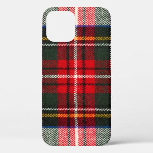 Schots tartanpatroon. Rood- en witte wolvlecht Case-Mate iPhone Case (Achterkant)