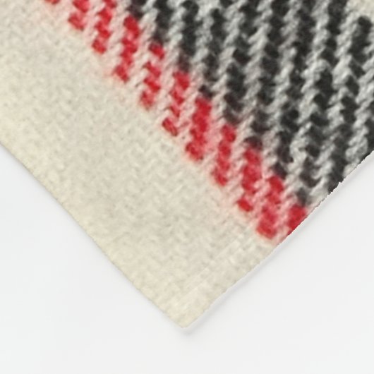 Schots tartanpatroon. Rood- en witte wolvlecht Fleece Deken (Hoek)
